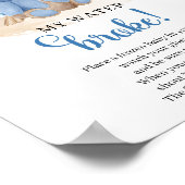 Boy Teddy bear tropical My Water Brokeゲームサイン ポスター (角)