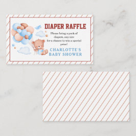 Boy Teddy Bear “We Can Bearly Wait” Baby Shower エンクロージャーカード