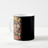 Boy Toddler Gobble Till You Wobble Turkey Funny Th コーヒーマグカップ (正面左)
