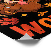 Boy Toddler Gobble Till You Wobble Turkey Funny Th ポスター (角)