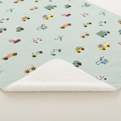 Boy truck, vehicle pattern シェルパブランケット (3/4)