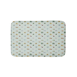 Boy truck, vehicle pattern バスマット
