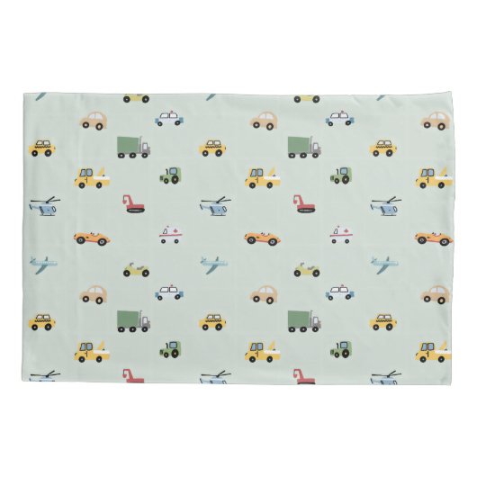 Boy truck, vehicle pattern 枕カバー (裏面)