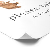 Boy Twins – ベアーズパーティー帽子 – 誕生日の好意サイン ポスター (角)