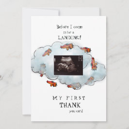 Boy Ultrasoundおもしろい Thank YouベビーPoint of View サンキューカード