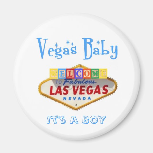 BOY VEGASのベビー発表！ マグネット (正面)