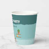 Boy Veterinarian Cartoon Pet Clinic Kids' Birthday 紙コップ (裏面)