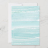 Boy Waterカラー&金ゴールド紙吹雪ベビーシャワー 招待状 (裏面)