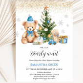 Boy We Can Bearly Wait クリスマス・ベビーシャワー 招待状