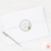 Boy We Can Bearly Wait Teddy Bear Envelope Seal ラウンドシール (封筒)