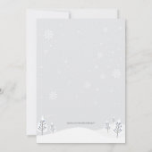 Boy Winter Wonderland Baby Shower, Navy Blue 招待状 (裏面)