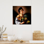 Boy with a Basket of Fruit by Caravaggio ポスター (キッチン)