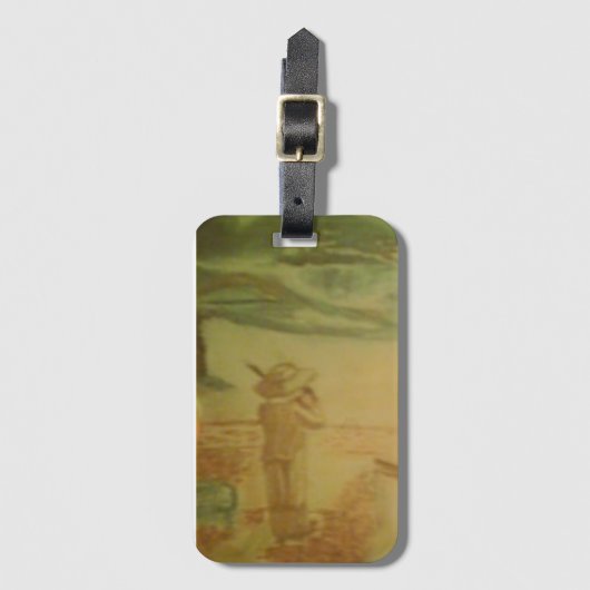  Boy with a Violin on the Beach ラゲッジタグ (正面縦)