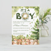 Boy Woodlandの男の赤ちゃん 招待状 (スタンド正面)