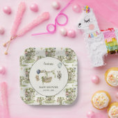 Boy Woodland Animals Baby Shower  ペーパープレート (パーティー)