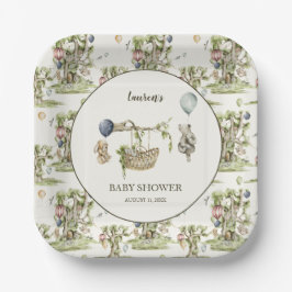 Boy Woodland Animals Baby Shower  ペーパープレート