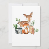 Boy Woodland Baby Shower招待状 招待状 (裏面)