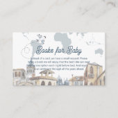 Boy World Map Airplane Books For Baby Shower  エンクロージャーカード (正面)