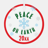 Boy Yearly Christmas Orange  Car メタルオーナメント (裏面)