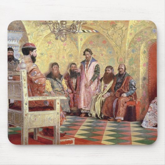 Boyarsを持つ皇帝Mikhail Fyodorovich マウスパッド (正面)