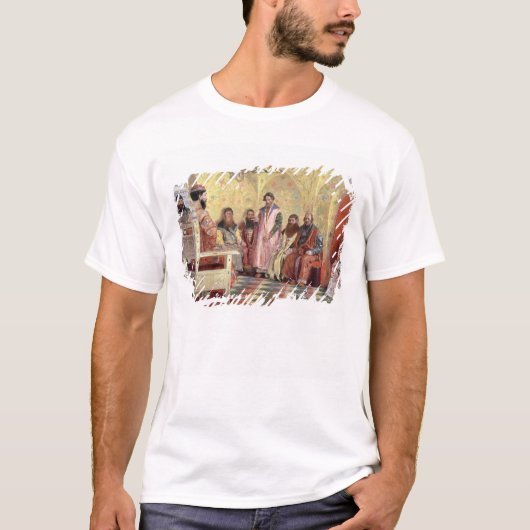 Boyarsを持つ皇帝Mikhail Fyodorovich Tシャツ (正面)