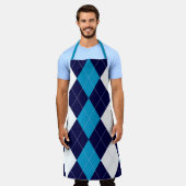 BoyBand アーガイル エプロン (着用した状態)