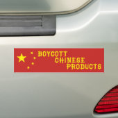 Boycott Chinese Products バンパーステッカー (車上)
