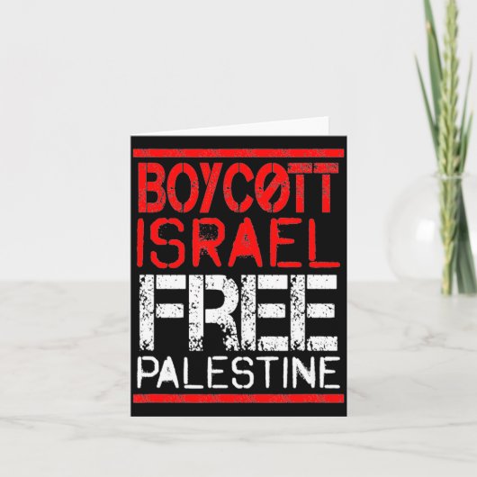 Boycott Israel Palestine Gaza War Awareness  カード (正面)