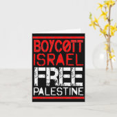 Boycott Israel Palestine Gaza War Awareness  カード (黄色い花)