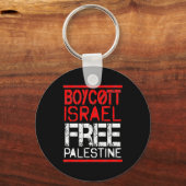 Boycott Israel Palestine Gaza War Awareness  キーホルダー (正面)