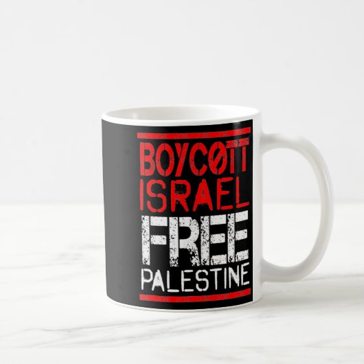 Boycott Israel Palestine Gaza War Awareness  コーヒーマグカップ (右)