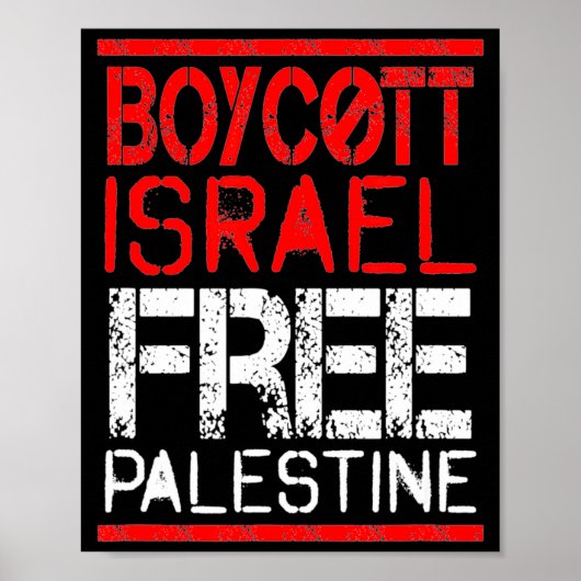 Boycott Israel Palestine Gaza War Awareness  ポスター (正面)