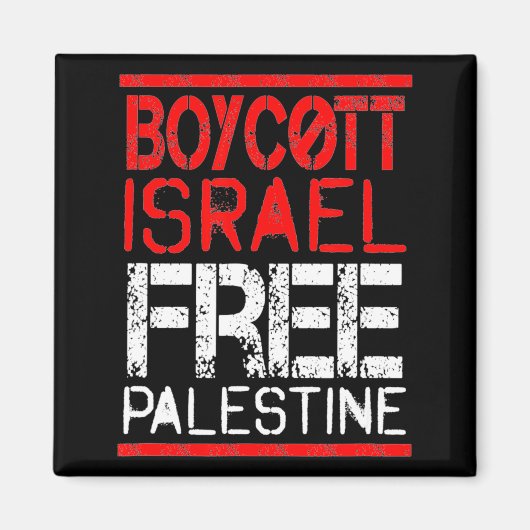 Boycott Israel Palestine Gaza War Awareness  マグネット (正面)