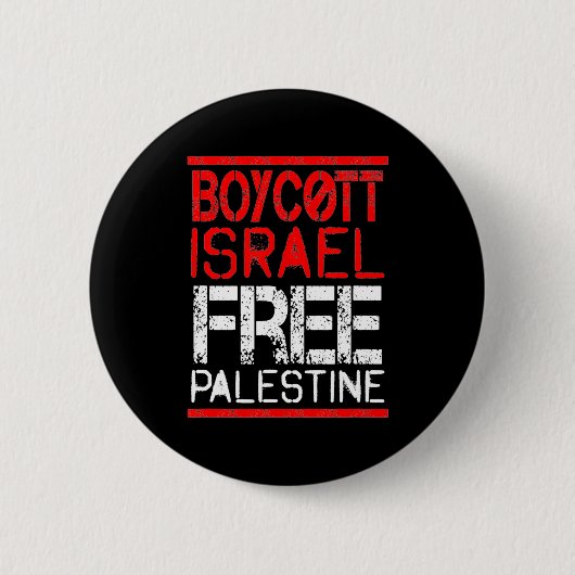 Boycott Israel Palestine Gaza War Awareness  缶バッジ (正面)