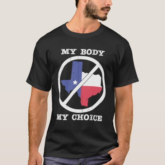 Boycott Texas Anti Texas My Body My Choice Her Bod Tシャツ (正面)