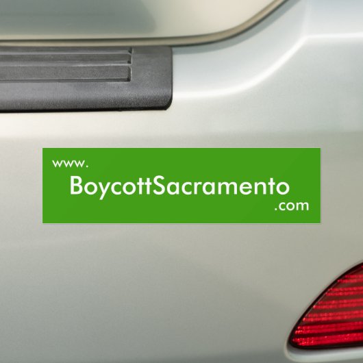 BoycottSacramento、WWW。、.com バンパーステッカー (車上)