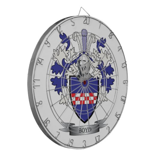 Boydの家紋の紋章付き外衣 ダーツボード (正面左)