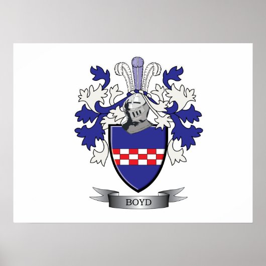 Boyd Family Crest Coat of Arms ポスター (正面)