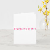 Boyfriend Beater Funny Girlfriend Humor Retro Groo カード (黄色い花)