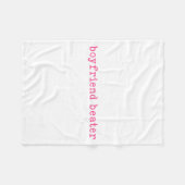 Boyfriend Beater Funny Girlfriend Humor Retro Groo フリースブランケット (正面(横))