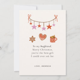Boyfriend Christmas Card Cute Personalized シーズンカード