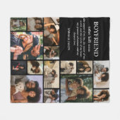 Boyfriend Definition Photo Collage フリースブランケット (正面(横))