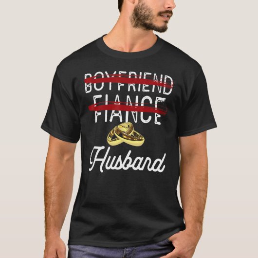 Boyfriend Fiance Husband Groom Wedding Themed Tシャツ (正面)