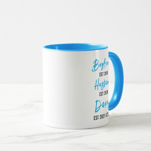 Boyfriend Husband Dad Mug | Personalized Father’s  マグカップ (正面右)