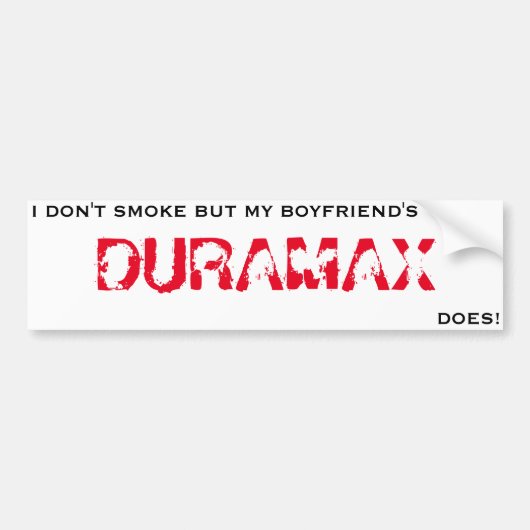 BOYFRIENDS_DURAMAX_SMOKES バンパーステッカー (正面)