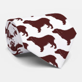 Boykinのスパニエル犬のシルエット ネクタイ (ロール)