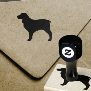 Boykinのスパニエル犬のシルエット ラバースタンプ