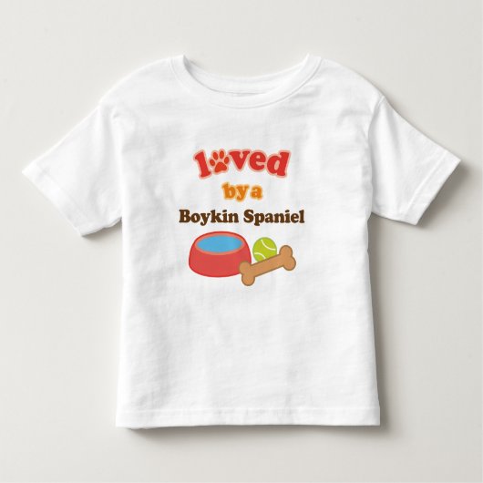 Boykinのスパニエル犬(犬の品種)によって愛される トドラーTシャツ (正面)
