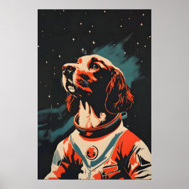 Boykin Spaniel Astronaut Poster, Boykin Spaniel ポスター