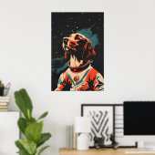 Boykin Spaniel Astronaut Poster, Boykin Spaniel ポスター (ホームオフィス)